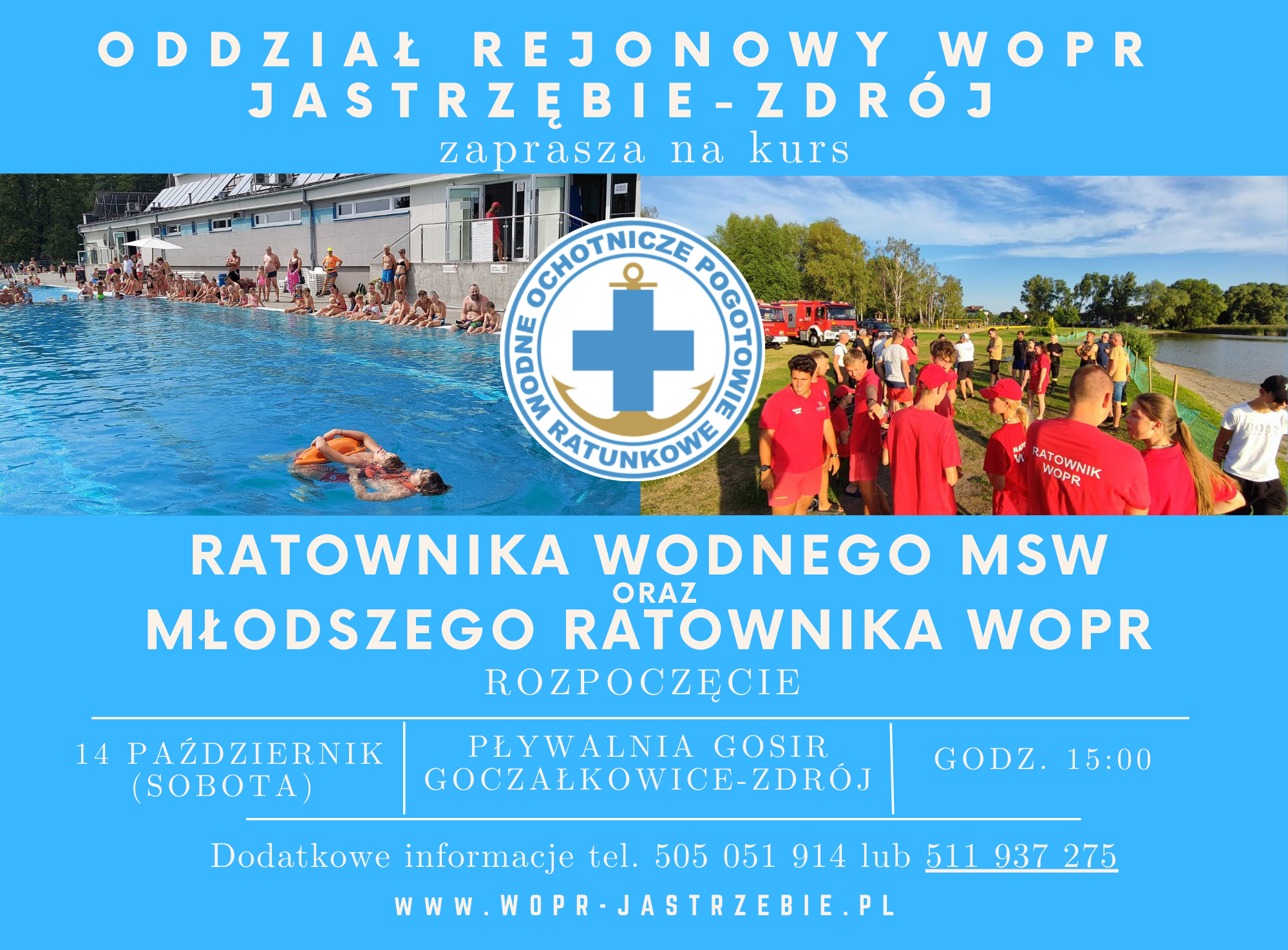 Read more about the article Rusza nabór na kurs ratownika wodnego oraz młodszego ratownika WOPR w Goczałkowicach-Zdroju